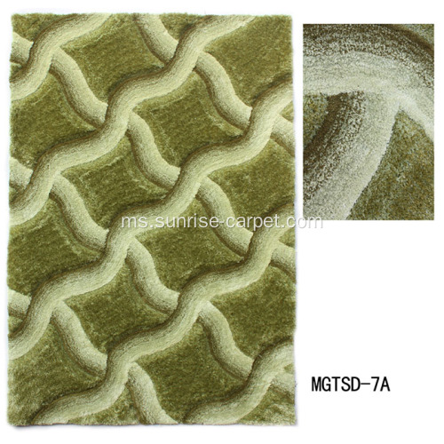 Karpet 3D elastik dan poliester dengan Microfiber